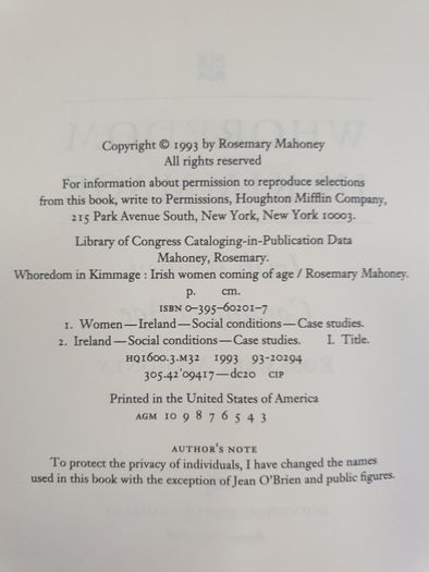 whoredom in kimmage by rosemary mahoney