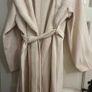 Cream Light Weight Coat With Fur Collar Image 2
