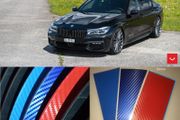 Waterproof M Stripe Decal Sticker Race Carbon Fiber for BMW Exterior Decor