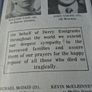 Original Bloody Sunday Memorial Card(Derry Journal 1972) Image 9