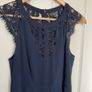 WAREHOUSE NAVY lace back dress Image 3