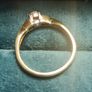 18ct Gold Petite Vintage Diamond Solitaire Ring Image 10