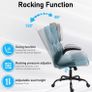 Office Chair with Flip-Up Arms for Home Office,Grey Thick Padded Seat, Supportive Backrest, Ergonomic Design, Rocking, 10cm Height Adjustment, 150kg Capacity Image 4