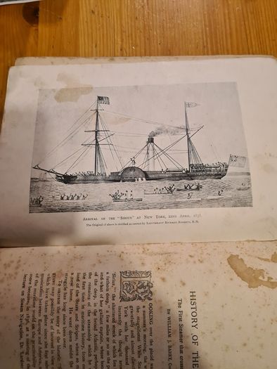 The History Of The "sirius" The Firtst Steamer That Crossed The Atlantic By William J Barry. Vintage  1906.