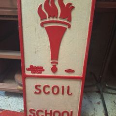 Irish MECo Cast Iron Road Sign