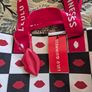 Lulu Guinness Checkered Chess/Lips Tote Shopping Bag - Limited Edition - NEW Image 2