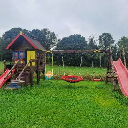 Childrens wooden garden playset large
