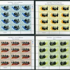 2006 Ireland Irish Music Commemorative Stamp Sheetlets Plate 1B1B1B1B Mint Never Hinged (MNH).