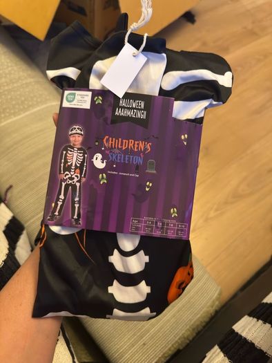 Halloween Skeleton Costume 5-6 years old
