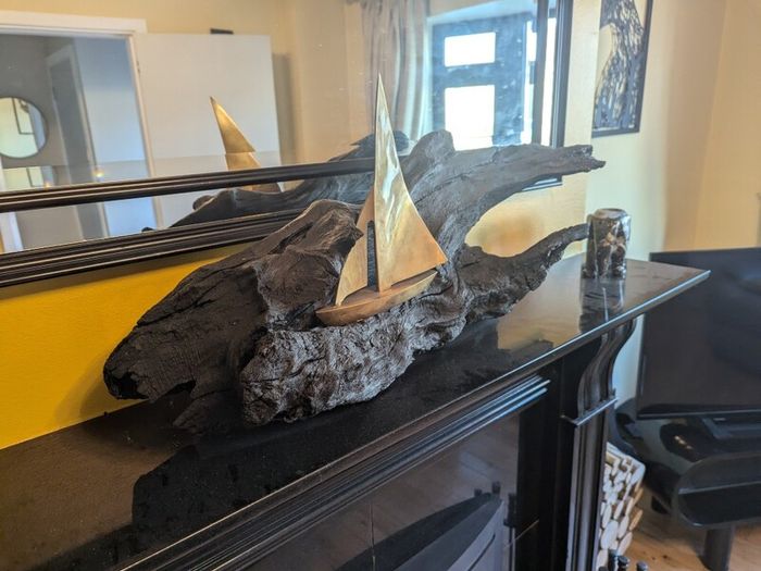 Bog Oak Galway Hooker Statue