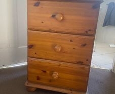 solid pine bedside locker