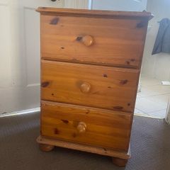 solid pine bedside locker