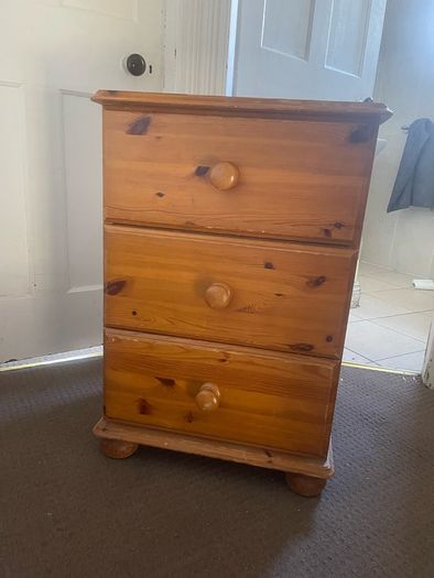 solid pine bedside locker