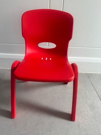 Kids child strong stackable colour chairs x 4