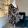 Ladies Navy & Mustard Chiffon Top from Dunnes Stores. Size UK 20-22 / EU 48-50 Image 7