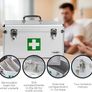 First Aid Box, Medical Box, Carrying Handle, Carry Strap, Aluminium, 40 x 22,5 x 20,5 cm Image 5