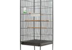 Bird Cage Black 54x54x146 cm Steel