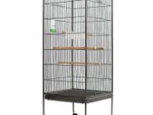 Bird Cage Black 54x54x146 cm Steel