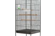 Bird Cage Grey 54x54x146 cm Steel