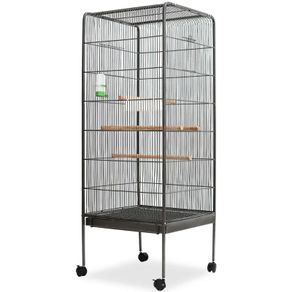 Bird Cage Grey 54x54x146 cm Steel