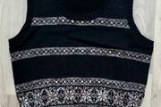 1960s Vintage St Michael Black Retro Sweater Vest