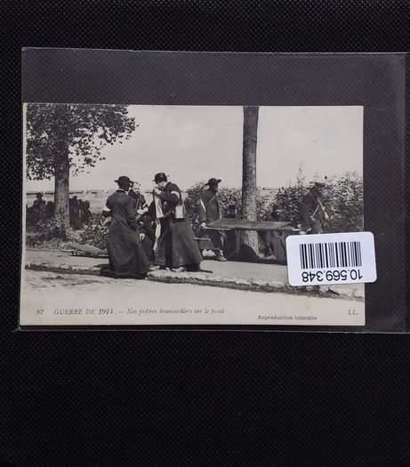 WW1 French Postcard : Priests As Stretcher Bearers At The Front - 1914
