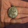 Victorian Silver Star Locket Floral Engraved Image 2