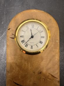 Handmade Rustic Wooden Quartz Mantel Clock