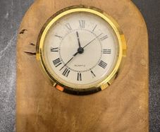 Handmade Rustic Wooden Quartz Mantel Clock