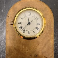 Handmade Rustic Wooden Quartz Mantel Clock