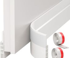 2 Pack Draft Excluder for Doors, Self Adhesive Door Draft Excluder Soundproof Weather Proof Draught Excluder for Doors 2" W x 39" L White