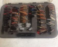 Box of Salmon and Trout Flies