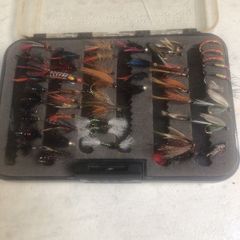 Box of Salmon and Trout Flies