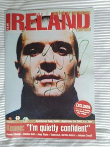 Mick McCarthy autograph on Roy Keane programme