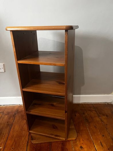 Rotating book CD shelf
