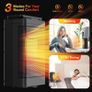 NEW SALE | Electric Space Heater with Fan - 1500W Heaters Portable Small Room Heater Low Noise, Remote Control, Smart Timer, 3Heat Settings, Realtime Temperature Image 4