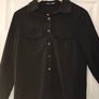 SHEIN Classy Solid Collared Button Up Flap Pocket Shirt,Long Sleeve Image 7