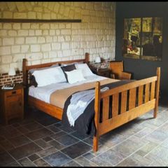 Solid oak bedside tables