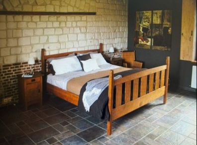 Solid oak bedside tables