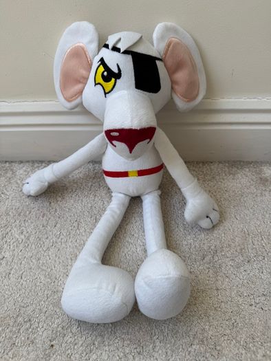 Danger Mouse Plush approx. 40 cm. Used Please see photos