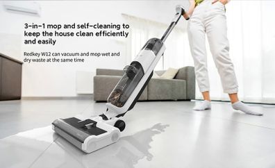 Cordless Wet Dry Vacuum Cleaner For Home All In One Smart Wireless Mop Floor Washer Handheld Household Self-Cleaning
