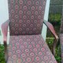 Set of 6 material covered dining room chairs Image 4