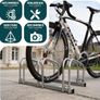 3 Bike Stand Floor or Wall mounted bike rack for garage Bicycle Parking rack Cycle Storage Locking Stand Image 3