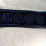 Leather Belt Vintage With Embossed Velvet Overlay Black Image 3