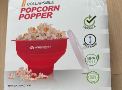 Collapsible Silicone Microwave Popcorn Popper