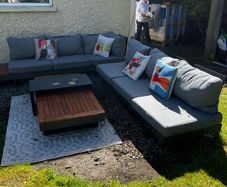 Modular outdoor sofa and coffee table