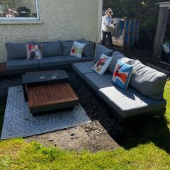Modular outdoor sofa and coffee table