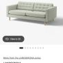IKEA LANDSKRONA 3 Seater Sofa  Light Green  Wooden Legs Image 4