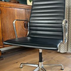 Eames EA 108 High-Backed Leather Swivel Chair