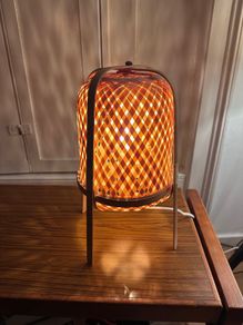 IKEA VATERBOM Rattan & Bamboo Table Lamp